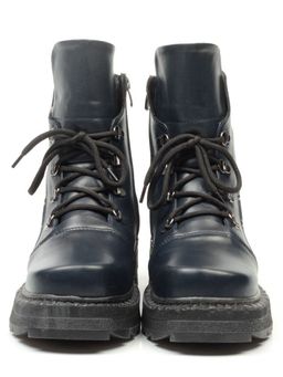 04-926-LACI DARK BLUE Ботинки зимние женские (натуральная кожа, натуральный мех) - Фабричный китай фото 9