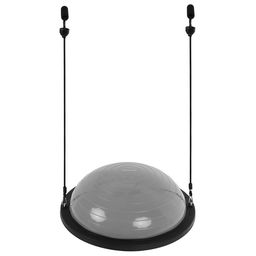Полусфера BOSU гимнастическая ONLYTOP, с насосом, 58×25 см, серая