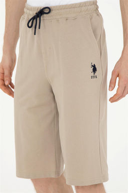 Мужские трикотажные шорты светло-хаки - U.s. polo assn фото 6