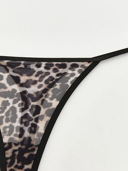 Leopar Desenli Fantezi Brazilian K?lot 2li Paket