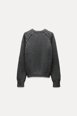 KNIT SWEATER WITH SHOULDER STRAPS - Zara фото 6