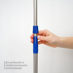 Окномойка с поролон. насадкой, стальная телекопич.ручка, сгон силикон 20*7,5*48(77) см, арт. 1860192 - Полимербыт фото 4