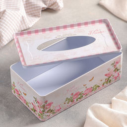 Подставка для салфеток «Прованс», 21.5×11.5×7.5 см, жесть, розовая