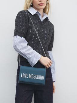 Клатч LOVE MOSCHINO SMART DAILY BAG Артикул 4560936, зелено-синий  фото 2