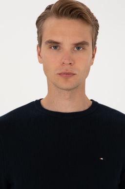 Erkek Slim Fit Bisiklet Yaka Lacivert Basic Kazak - U.s. polo assn фото 2