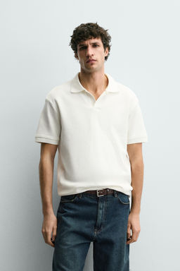 VERTICAL TEXTURED POLO SHIRT - Zara фото 9
