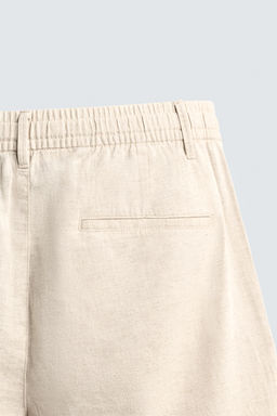 BERMUDA RELAXED FIT ALGOD?N - LINO / Marr?n / Crudo - Zara фото 9