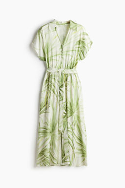 Vestido camisero con cinturon de anudar - H&m фото 7