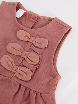 Bisiklet Yaka K?z Bebek Gabardin Tulum ve K?lotlu ?orap 2li - Waikiki фото 3