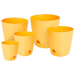 Ingreen Горшок для цветов пластмассовый Amsterdam 0,65л, д11см, h10см, с прикорневым поливом, спелая груша (Россия) - Домашняя мода фото 4