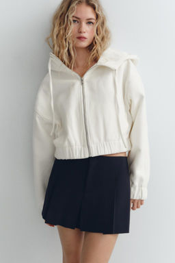 HOODED CLOTH JACKET - Zara фото 3