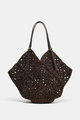 BOLSO SHOPPER CUERPO TRENZADO / Marr?n - Zara фото 3