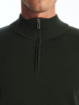 Dik Yaka Uzun Kollu Erkek Triko Kazak