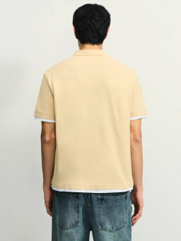 Футболка поло с констрастными вставками / Zarina  фото 5