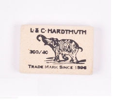 Цена за 5 шт.Ластик KOH-I-NOOR ELEPHANT 300/40 каучук 36х23х8 мм, белый