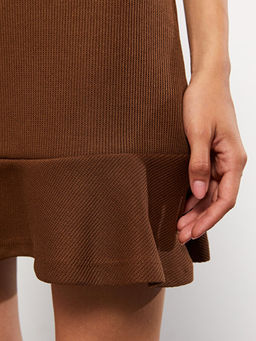 Kad?n V Yaka D?z T?vit Elbise