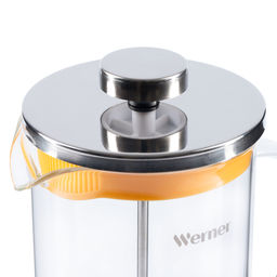 51461 WERNER Френч-пресс ALLEGRO 600 мл. Материал: жаропрочное боросиликатное стекло, нержавеющая сталь, пластик, термопластичная резина.  фото 4