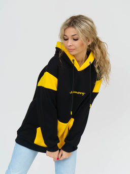 879 Толстовка "черный/желтый"