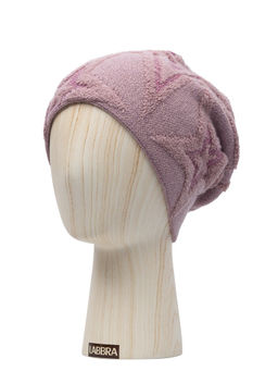 Шапка жен. шерсть+виск+мет LB-N88023 pink/silver