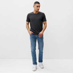 Футболка мужская MINAKU REGULAR FIT: антрацит, р-р 54