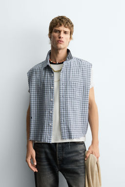 CROPPED FIT CHECK SHIRT - Zara фото 10