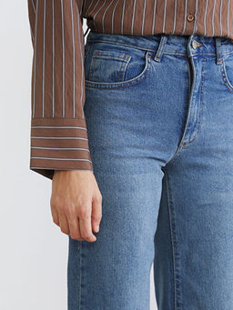 Wideleg Kad?n Jean Pantolon