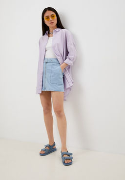 Джинсовая мини-юбка А-силуэта - Incity фото 11