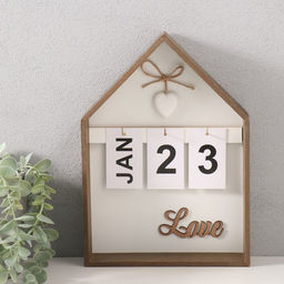 Настенный календарь-вечный Сердце с бантом, 52028 см