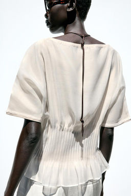 KNIT TOP WITH ORGANZA - Zara фото 4