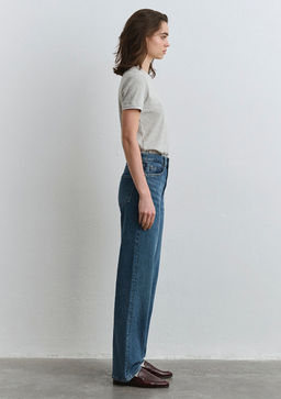 Sky Classic Denim Puslu Koyu Mavi Jean Pantolon
