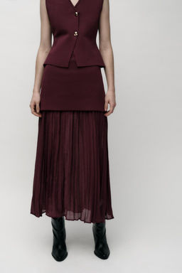 COMBINED PLEATED KNIT SKIRT - Zara фото 2