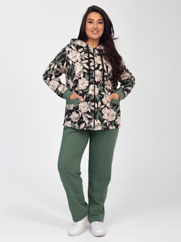 Костюм женский футер с лайкрой "ДОРИС" ОЛИВА