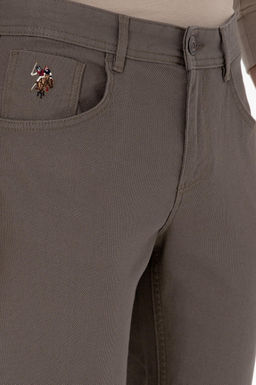 Erkek Regular Fit Vizon Kanvas / Chino Pantolon