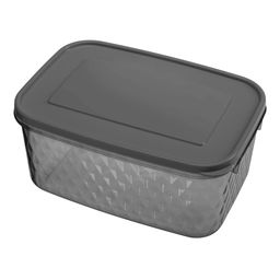 Контейнер для заморозки и хранения продуктов пластмассовый Кристалл 1,3л, 18х12,5х8см, черный, Phibo (Россия)