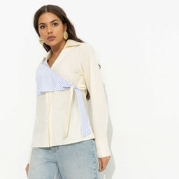 Рубашка из хлопка, Модная цель (желтая) - Charutti фото 7