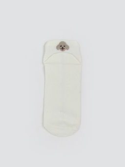 Bask?l? Kad?n Patik ?orap 3l?