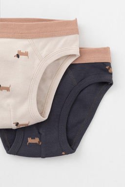 Crockid _ К 1907-2уп/темно-серый,бежевый,таксы трусы для мал  фото 2