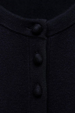 PLAIN KNIT 3/4 SLEEVE CARDIGAN - Zara фото 7