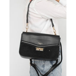 Сумка женская искусственная кожа DJ-CM 6775-BLACK, 1отд, плечевой ремень, черный SALE 257706 - Adelia фото 5