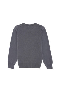 U. S. Polo Assn Серый меланжевый трикотажный свитер с круглым вырезом для мальчика - U.s. polo assn фото 7