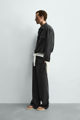 PANTAL?N FLUIDO RELAXED FIT / Gris oscuro