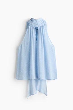 Top de gasa con cuello fular