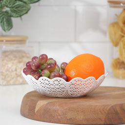 Цена за 2 шт. Ваза для хлеба и фруктов «Кубань. Сердце», 18×4.5 см, белый, рисунок МИКС