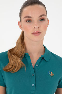 Женская темно-зеленая футболка Неожиданная скидка в корзине - U.s. polo assn фото 2