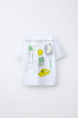 CAMISETA ESTAMPADO RAQUETA PENN  / Blanco - Zara фото 2