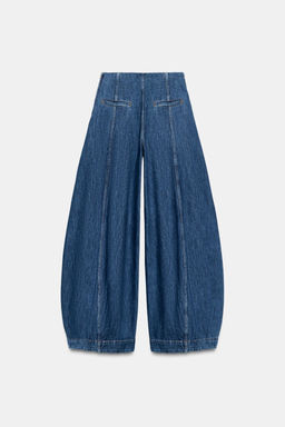 ZW COLLECTION BALLOON HIGH-WAIST JEANS - Zara фото 6