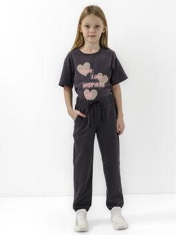 CHILLEASY 140025C-31 Брюки для девочки, Темно серый