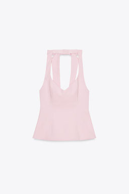 HALTER TOP WITH BACK BOW - Zara фото 7