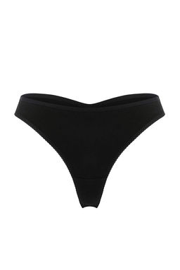 Siyah 5li Paket Pamuklu Tanga Orme Kulot THMSS25KU00048