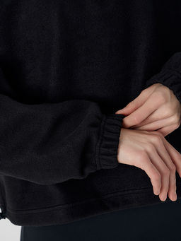 Свитшот женский черный из флиса